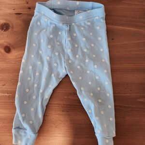 GAP Disney 6-12m Light Blue Polka Dot Casual Bottoms